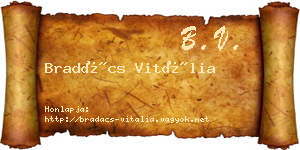 Bradács Vitália névjegykártya